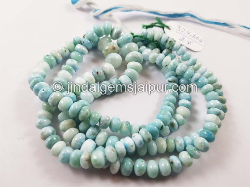 Larimar Smooth Roundelle Beads